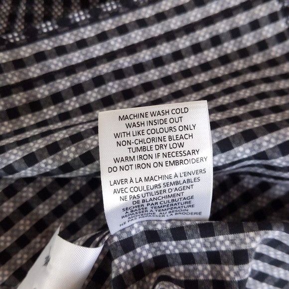 Ben Sherman Black and White Long Sleeve Button Down Shirt SZ M - Picture 14 of 14